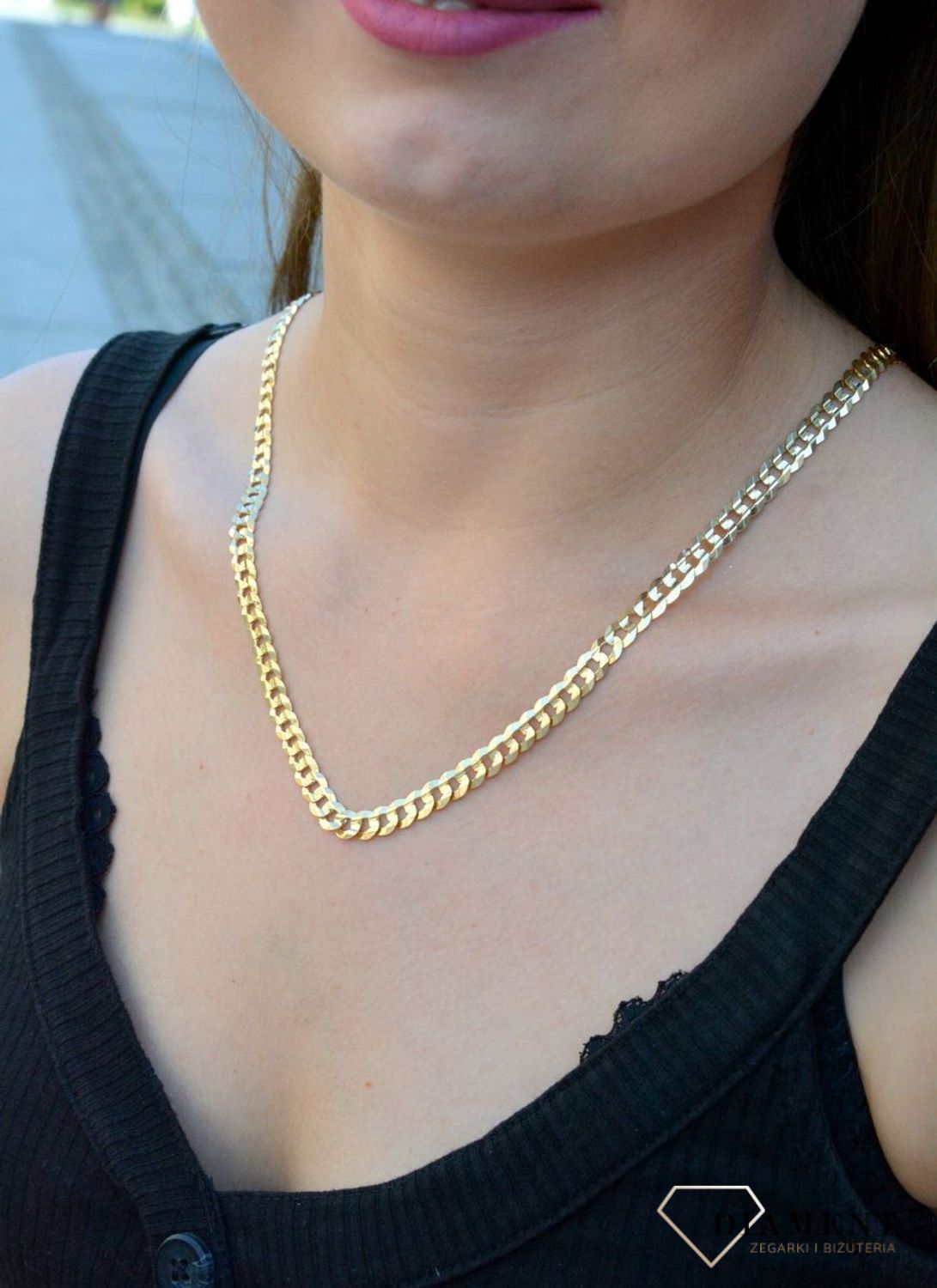 Złoty łańcuszek pancerka LA 430A 333 6,5mm. Klasyczny łańcuszek pancerka, wykonany z żółtego złota próby 333 o wadze około 21,72 g. Łańcuszki to uniwersalne dodatki, które sprawdzają się na każdą okazję i d (1).png